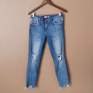 Zara Basics Distressed Skinny Jeans#Clearance#Lastprice#No offer